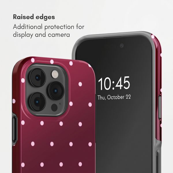 Selencia Vivid Case Apple iPhone 14 Pro - Happy Dots Burgundy
