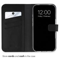 Selencia Genuine Leather Book Case Apple iPhone 18 Pro / 17 Pro - Black