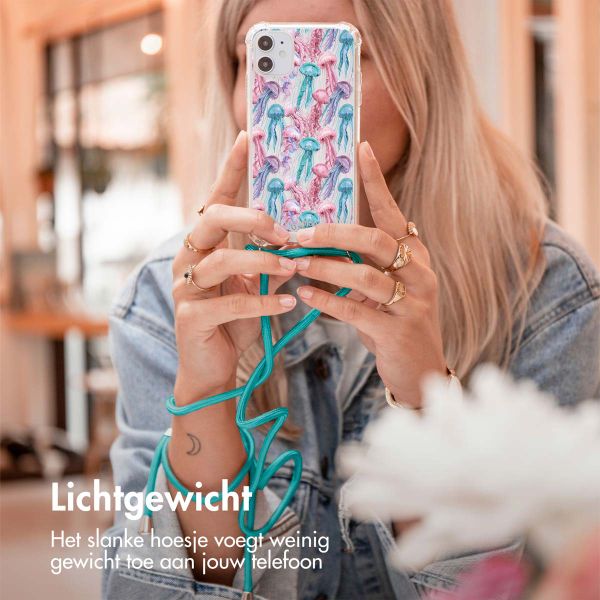 imoshion Design hoesje met koord Samsung Galaxy A40 - Jellyfish Watercolor