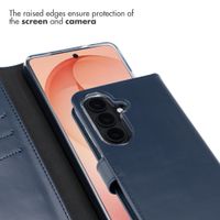 Selencia Genuine Leather Book Case Samsung Galaxy S26 Plus - Dark Blue