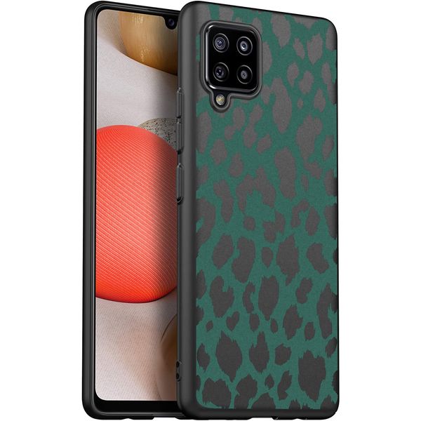 imoshion Design hoesje Samsung Galaxy A42 - Luipaard - Groen / Zwart