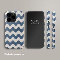 Selencia Vivid Backcover met MagSafe Apple iPhone 15 Pro - Wave Vibes Classic Blue