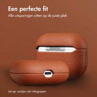 Accezz Echt Leren Case  Apple Airpods Pro - Cognac