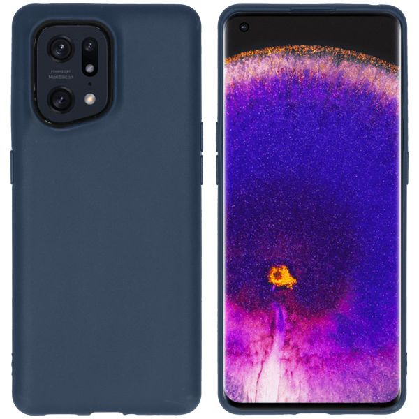 imoshion Color Backcover Oppo Find X5 5G - Donkerblauw