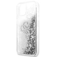 Guess 4G Logo Liquid Glitter Backcover iPhone 13 Mini - Silver