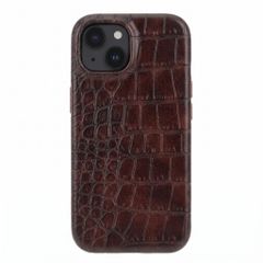 Selencia Croco Backcover met MagSafe Apple iPhone 14 / 13 - Choco Brown