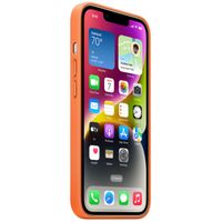 Apple Leather Back Cover with MagSafe Apple iPhone 14 - Orange