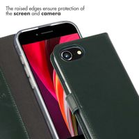 Selencia Genuine Leather Book Case Apple iPhone 17e / 16e - Green