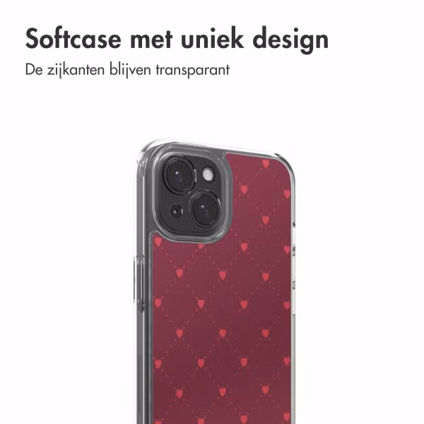imoshion Design hoesje Apple iPhone 15 - Crush Check Coral Dust