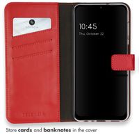 Selencia Echt Leren Bookcase Samsung Galaxy A13 (4G) - Rood