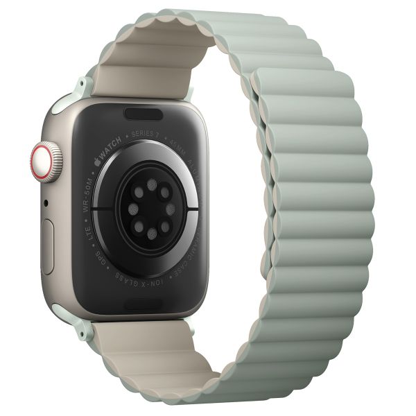 Uniq Revix dubbelzijdig bandje Apple Watch Series 1 t/m 10 / SE / Ultra (2) (44/45/46/49 mm) - Sage/Beige