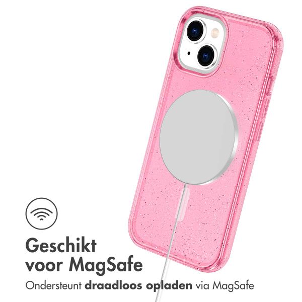 imoshion Sparkle Backcover met MagSafe Apple iPhone 15 - Glitter Roze
