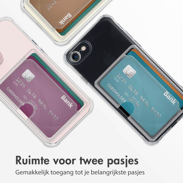 imoshion Softcase Backcover met pasjeshouder Apple iPhone SE (2022 / 2020) 8 / 7 - Transparant