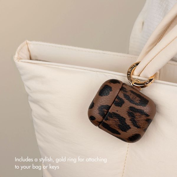 Selencia Sabi case leopard print  Apple AirPods 1 / 2 - Mocha Brown