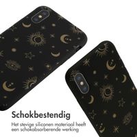 imoshion Siliconen design hoesje met koord iPhone X / Xs - Sky Black