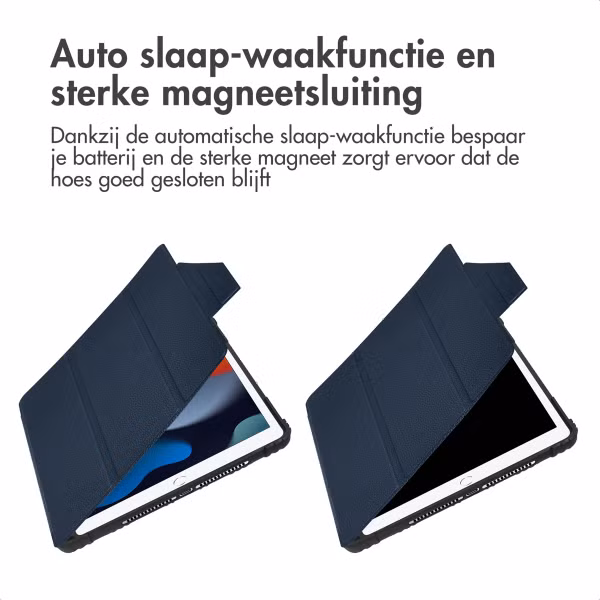 Accezz Rugged Trifold Bookcase Apple iPad 9 (2021) 10.2 inch / iPad 8 (2020) 10.2 inch / iPad 7 (2019) 10.2 inch - Donkerblauw