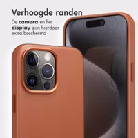 Accezz Leather Bookcase 2-in-1 met MagSafe Apple iPhone 15 Pro Max - Sienna Brown