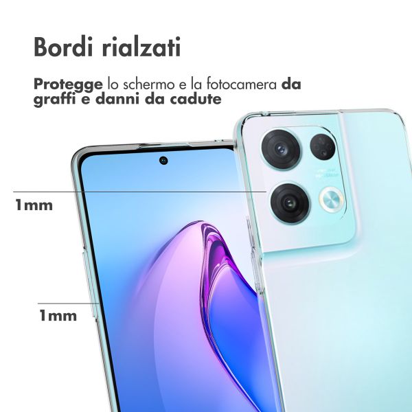 Accezz Clear Backcover Oppo Reno 8 Pro 5G - Transparant