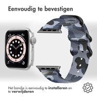imoshion Rugged Nylon bandje Apple Watch Series 1 - 9 / SE (38/40/41 mm) | Series 10 / 11 (42 mm) - Camouflage Grey