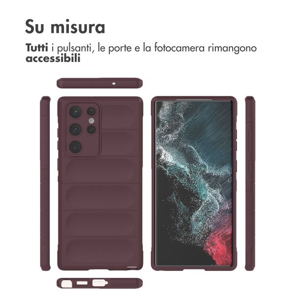 imoshion EasyGrip Backcover Samsung Galaxy S22 Ultra - Aubergine