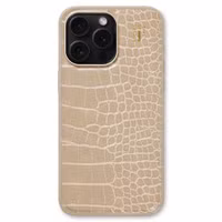 iDeal of Sweden Vegan Leather Backcover Apple iPhone 15 Pro Max - Warm Beige Croco