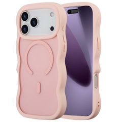 Selencia Wavy Backcover met MagSafe Apple iPhone 17 Pro Max - Soft Pink