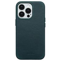 Accezz Vintage Leather Magsafe Backcover Apple iPhone 13 Pro - Smokey Green