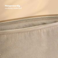 Selencia Corduroy Laptop hoes 15-16 inch - Laptopsleeve - Beige
