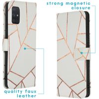 imoshion Design Softcase Bookcase Samsung Galaxy A71 - White Graphic