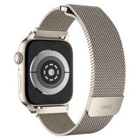 Uniq Dante Mesh Milanese stalen bandje Apple Watch Series 1 t/m 9 / SE (38/40/41 mm) | Series 10 / 11 (42 mm) - Starlight