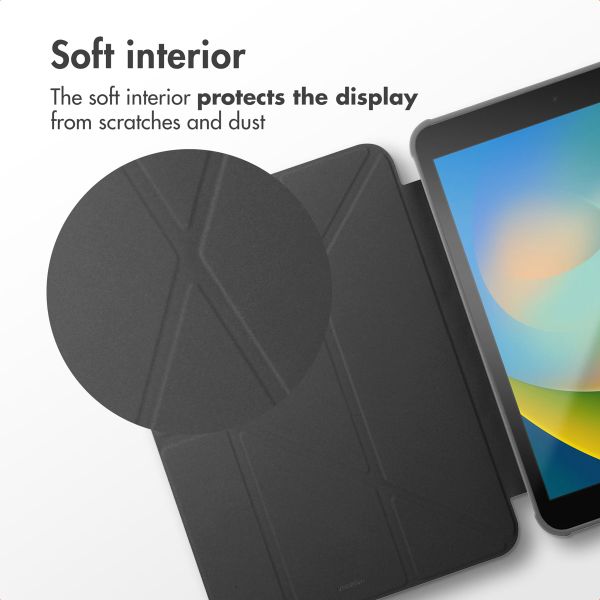 imoshion Origami Bookcase Apple iPad 9 (2021) 10.2 inch / iPad 8 (2020) 10.2 inch / iPad 7 (2019) 10.2 inch - Black