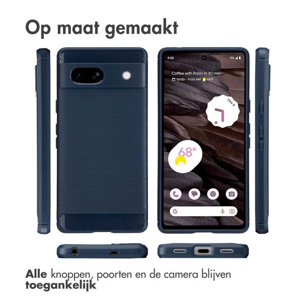 imoshion Brushed Backcover Google Pixel 7a - Donkerblauw