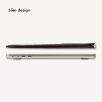 Selencia Croco laptop sleeve 13 inch - Choco Brown