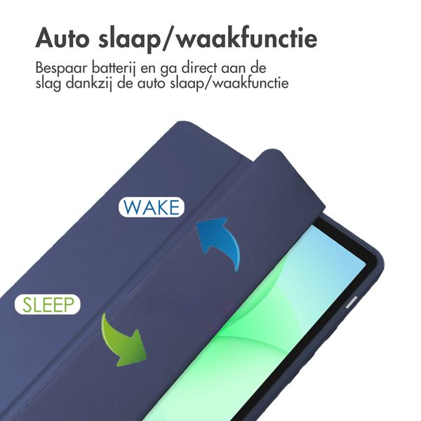 imoshion Trifold Hardcase Bookcase Samsung Galaxy Tab A11 / A9 8.7 inch - Donkerblauw