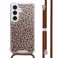 imoshion Design hoesje met koord Samsung Galaxy S25 - Leopard Mood