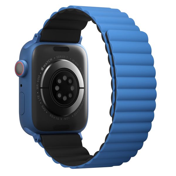 Uniq Revix dubbelzijdig bandje Apple Watch Series 1 t/m 11 / SE / Ultra (44/45/46/49 mm) - Caspian (Blue/Black)