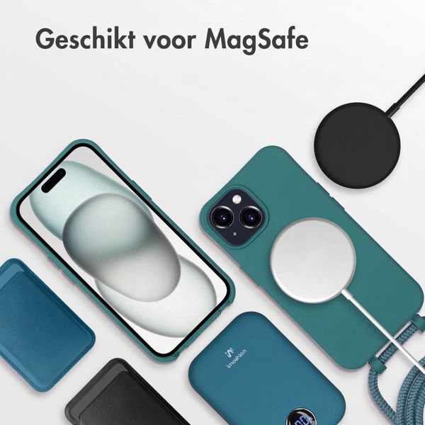 imoshion Color Backcover met afneembaar koord met MagSafe Apple iPhone 15 - Donkergroen