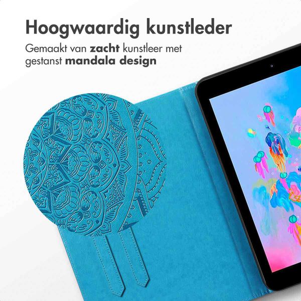 imoshion Mandala Bookcase Apple iPad 6 (2018) 9.7 inch / iPad 5 (2017) 9.7 inch / Air 2 (2014)/Air 1 (2013) - Turquoise