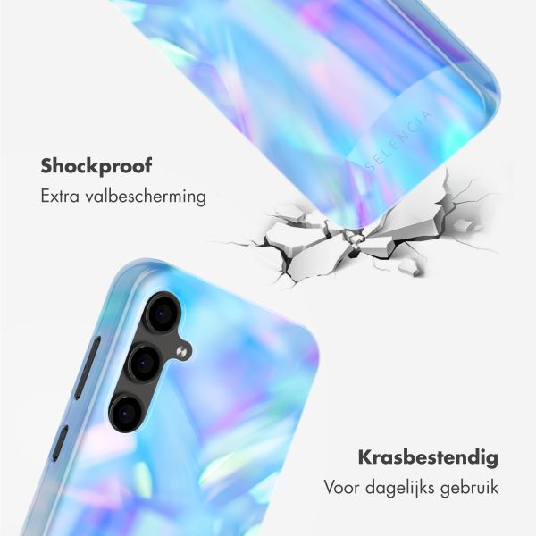 Selencia Vivid Tough Backcover Samsung Galaxy S24 FE - Holographic Blue Dream