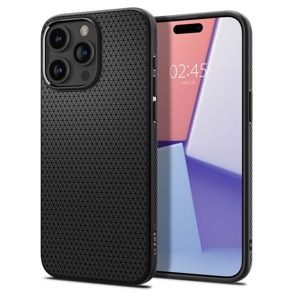 Spigen Liquid Air Backcover iPhone 15 Pro Max - Matte Black