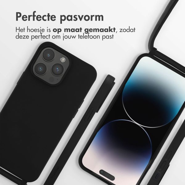 imoshion Siliconen hoesje met koord Apple iPhone 14 Pro Max - Zwart