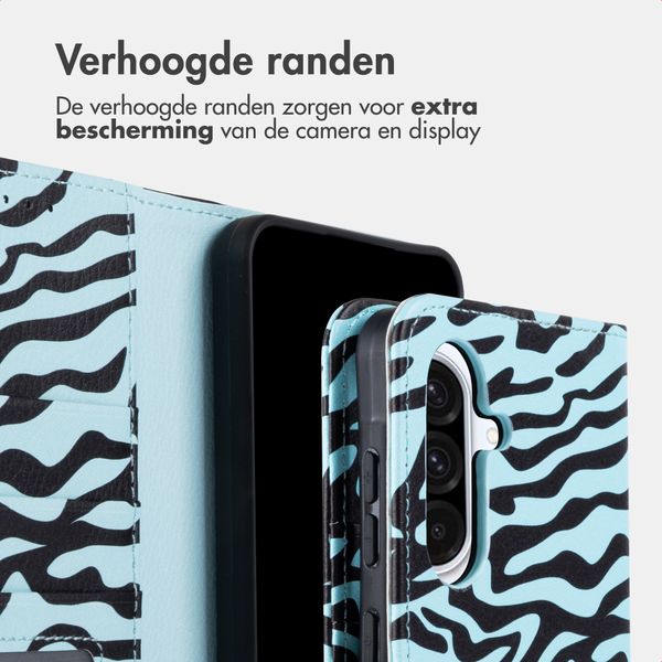 imoshion Design Bookcase Samsung Galaxy A36 - Black Blue Stripes