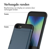 imoshion Backcover met pasjeshouder Apple iPhone SE (2022 / 2020) / 8 / 7 - Donkerblauw
