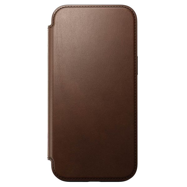 Nomad Modern Leather Folio Bookcase iPhone 16 Pro Max - Brown