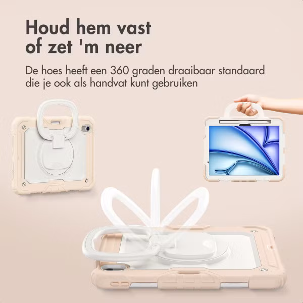 imoshion Rugged Kidsproof Backcover Apple iPad Air 11 inch (2025) M3 / (2024) M2 - Lichtroze