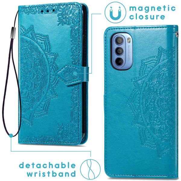 imoshion Mandala Bookcase Motorola Moto G31 / G41 - Turquoise