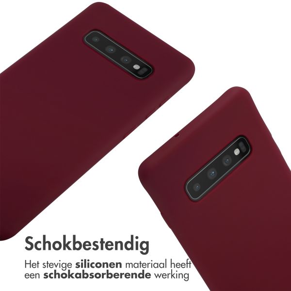 imoshion Siliconen hoesje met koord Samsung Galaxy S10 Plus - Donkerrood