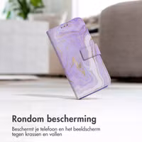 imoshion Design Bookcase Apple iPhone SE (2022 / 2020) / 8 / 7 / 6(s) - Purple Marble