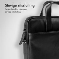 Accezz Leather Laptoptas 16 inch - Zwart