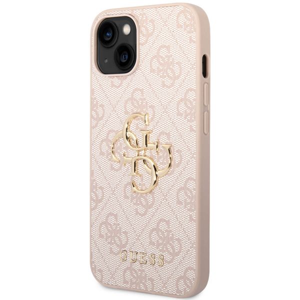 Guess 4G Metal Logo Backcover Apple iPhone 15 - Roze